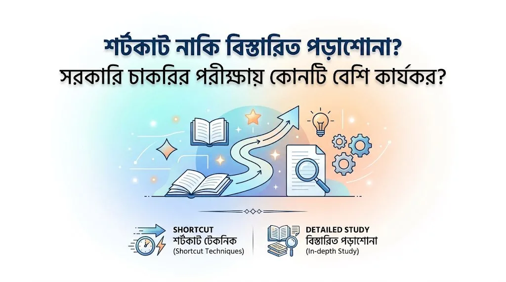 শর্টকাট নাকি বিস্তারিত পড়াশোনা! সরকারি চাকরির পরীক্ষায় কোনটি বেশি কার্যকর?