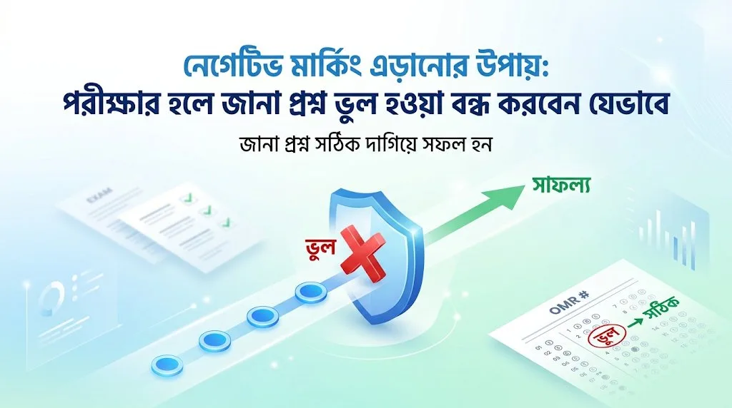 নেগেটিভ মার্কিং এড়ানোর উপায়: জানা প্রশ্ন ভুল বন্ধ করার টেকনিক