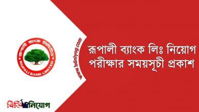 Rupali Bank Limited Exam
