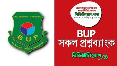 BUP Admission Question Bank