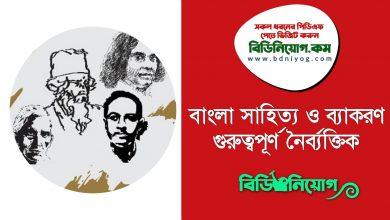 Bangla Sahitto O Bekoron Important MCQ PDF