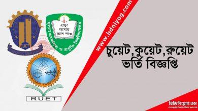 Combined CUET KUET RUET Admission Circular