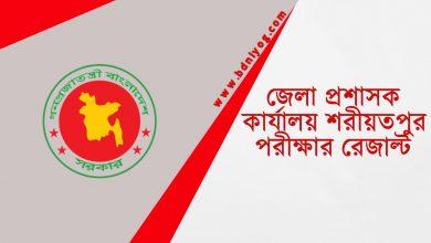 DC Office Shariatpur Exam Result