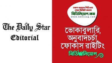 Daily Star Editorial Vocabulary Translation PDF