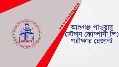 Ashuganj Power Station Company Limited Exam Result