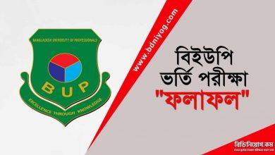 BUP Admission Result