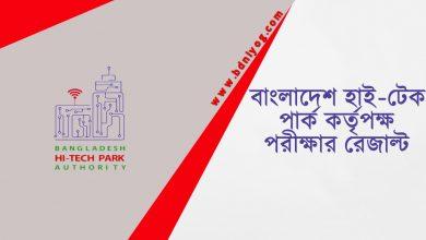 Bangladesh Hi Tech Park Authority Exam Result
