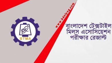 Bangladesh Textile Mills Association Exam Result