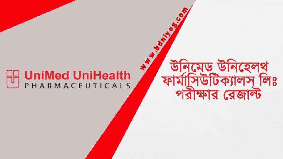 UniMed UniHealth Pharmaceuticals Ltd Exam Result UniMed UniHealth Pharmaceuticals Ltd Exam Result