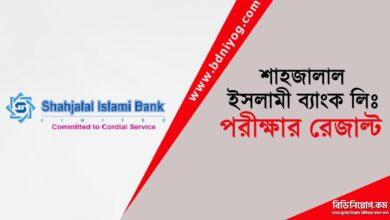 Shahjalal Islami Bank Limited Exam Result