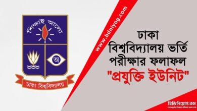 DU Projukti Unit Admission Result