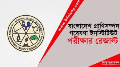 Bangladesh Livestock Research Institute Exam Result