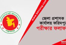 DC Office Faridpur Exam Result