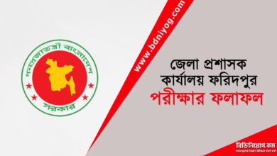 DC Office Faridpur Exam Result